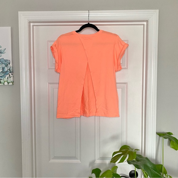 Fabletics Peach Gia Seamless Tie Up Tee Size Large NWOT - Picture 4 of 5